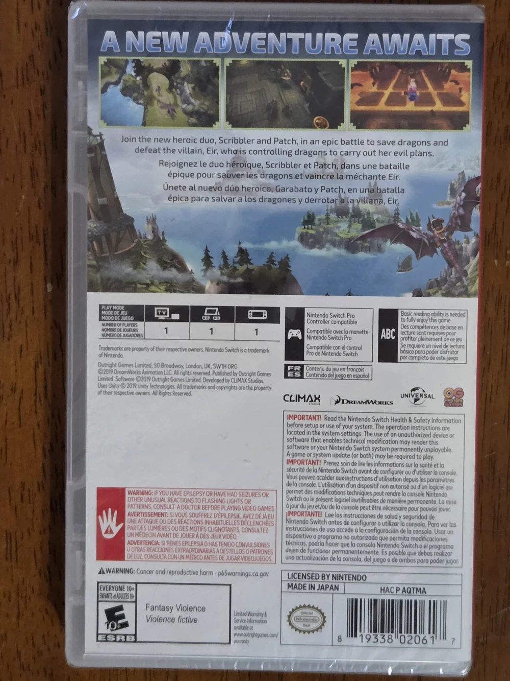 Nintendo Switch Game- Dragons: Dawn of New Riders - NEW